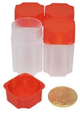 American Gold Eagle 1oz, Square Coin Tubes, 5 Pack.