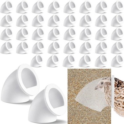 10 Pack Quail Feeders No Waste Chicken Feeder Port DIY Chick Feed Saver Quail...