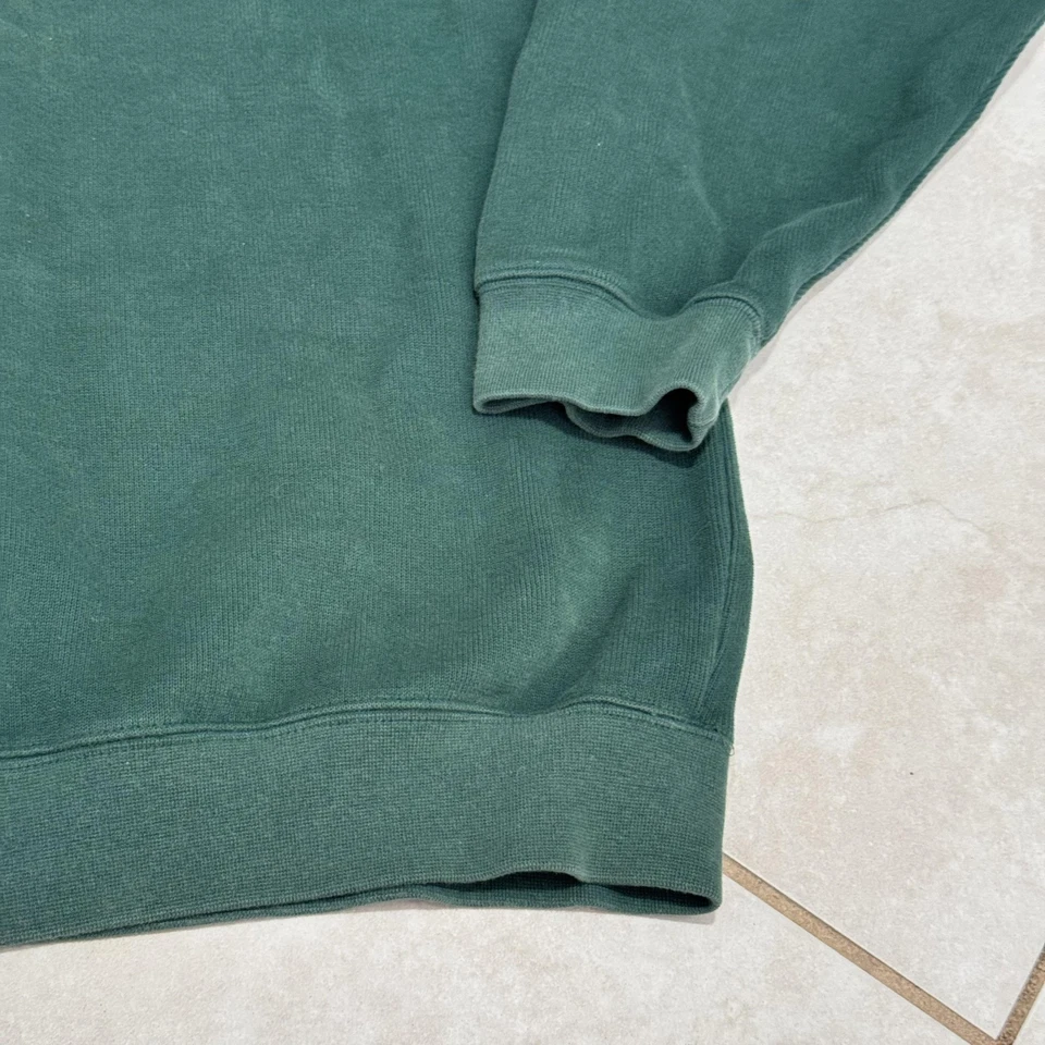 Greg Norman Sweatshirt Mens 2XL Green Cotton Crewneck Shark Logo Golf Pullover - Image 3 of 4