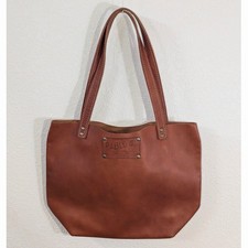Pablo G Handcrafted Brown Leather Tote Bag USA Made Serial 003B Womens Excellent