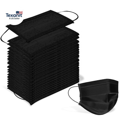 100 Pcs Disposable Face Masks for Adults, Outdoor, Airport, Farm, Garden, Non-Wo