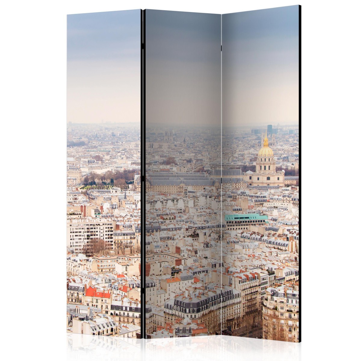 Paravent 3 volets Paris Streets 135x172 cm en toile de decoration interieure