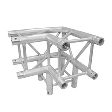 High Grade Aluminum F34 12"x12" 3-Way 90-Degree Truss Corner Silver