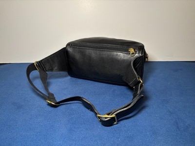 Vintage Coach Canteen Waist Pouch 0515 Black Leather Belt Bag