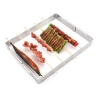 Outdoor Portable Stainless Steel BBQ Grill Simple Barbecue Tools for Camping Use