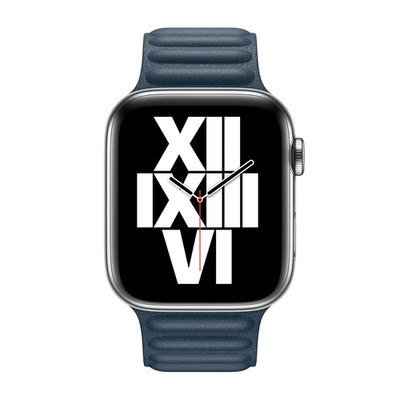 Original Apple Leather Link Armband S/M 38/40/41mm MY982ZM/A Baltic Blue