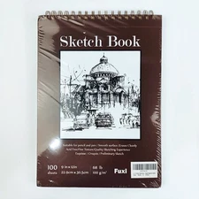 Fuxi 9" x 12" Top Spiral Bound Sketch Book 100 Sheets for Artistic Kids & Adults