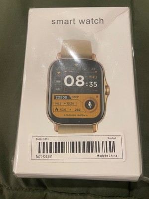 Y-13 Smart Watch, Heart, Phone, Music, Steps, GOLD - NIB!