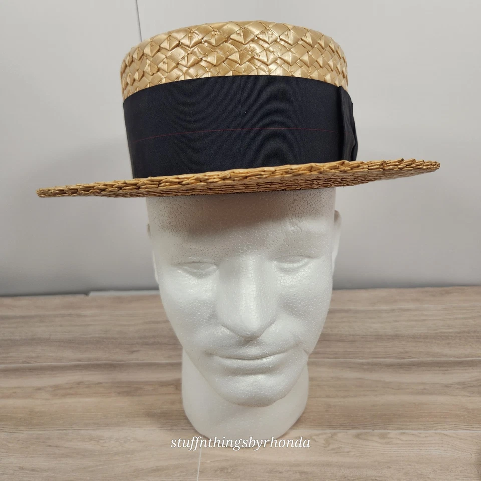 Vintage 1920s-40s Stetson Special Boater Hat John B Stetson Co Atlanta - Image 2 of 4