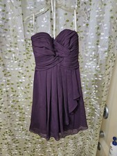 David  s Bridal Women  s Size 8 Purple Strapless Dress. Runs small, fits like sz 4