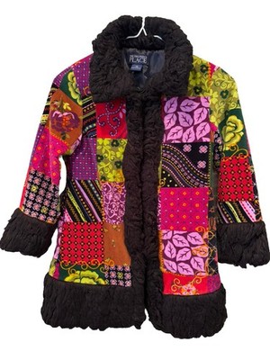 The Children s Place Coat Girls Medium 7/8 Patchwork Colorful Dolly Festival
