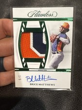 2024 Panini Flawless BRICE MATTHEWS Prospect RC RPA Draft Patch Auto Emerald 1/5
