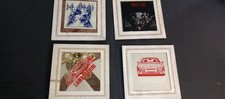 1980s Motley Crue, Def Leppard Lot Of 4 Glass Carnival Mirrors Lot 6x6"
