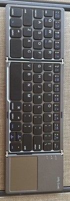 Jelly Comb Gray Wireless Built in Touchpad Bluetooth Foldable QWERTY Keyboard