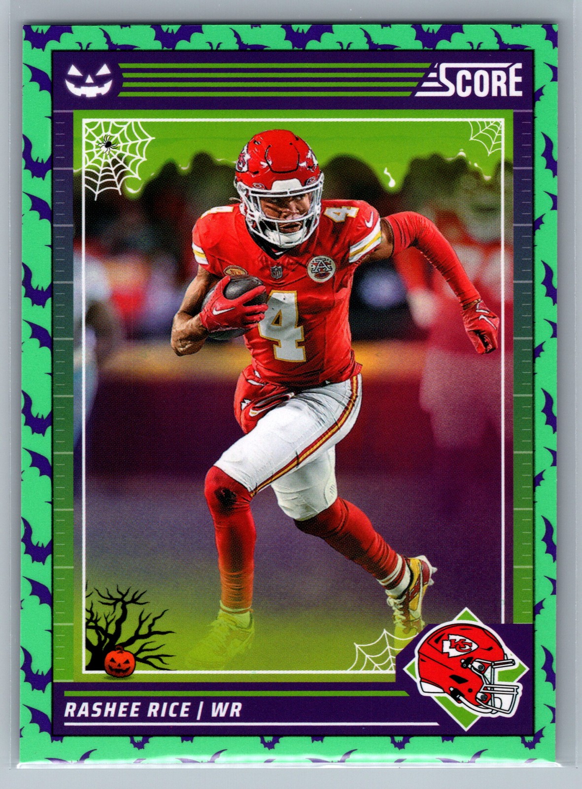 Rashee Rice 2024 Score-A-Treat Green Bats #139 Kansas City Chiefs