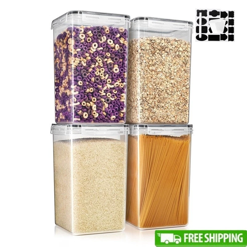 Airtight Food Storage Containers 4-Pack Stackable BPA-Free Kitchen Organizer New
Opens in a new wind