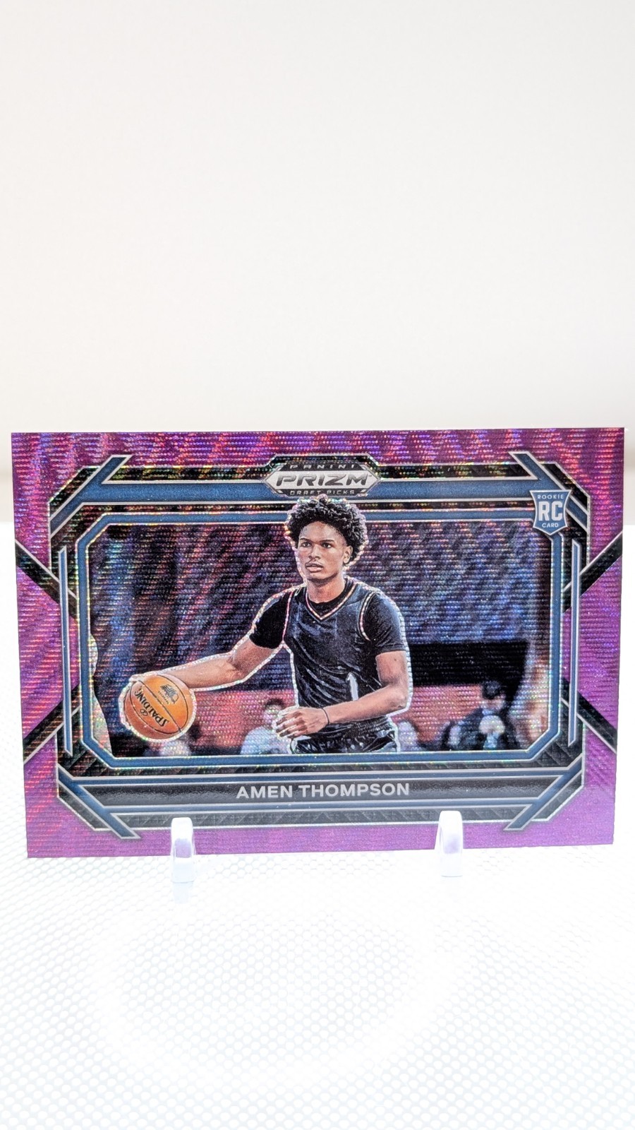 2023-24 Panini Prizm Draft Picks - Amen Thompson #4 Purple Wave Prizm (RC)