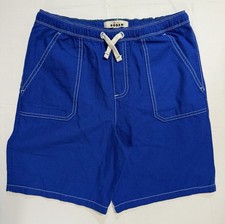 Mini Boden Boys Size 13-14Y Blue Cotton Pull On Shorts Elastic Waist Drawstring
