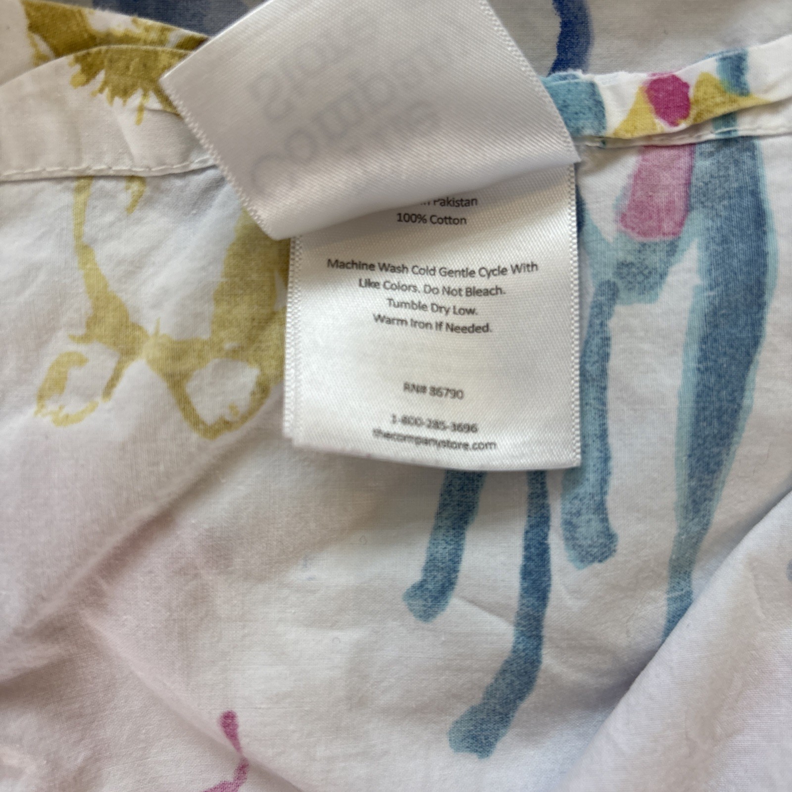 The Company Store Dog Print King Flat Sheet & Standard Pillowcase Cotton