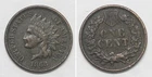 X7862  1868 Indian Head Cent Penny 1c, VF details