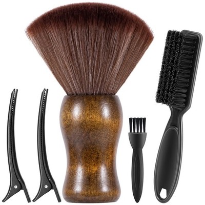Set brochas barberia 5 en 1 accesorios profesionales para limpieza barber