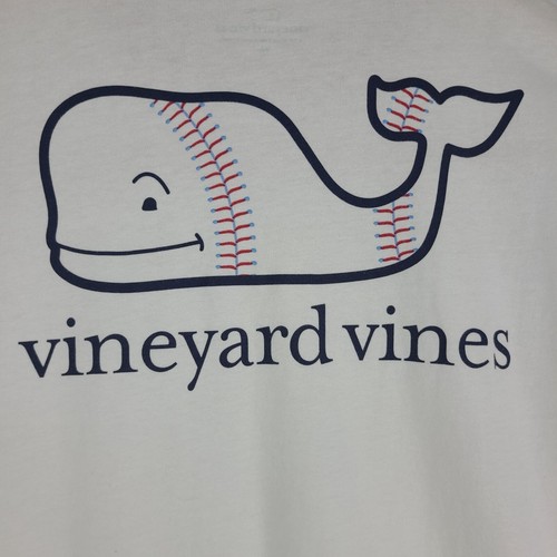 Vineyard Vines White Baseball T-Shirt Size XL (16) - Picture 4 of 6
