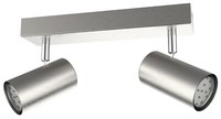 Globo Robby Deckenleuchte Deckenlampe Metall Nickel Matt 2-Flammig