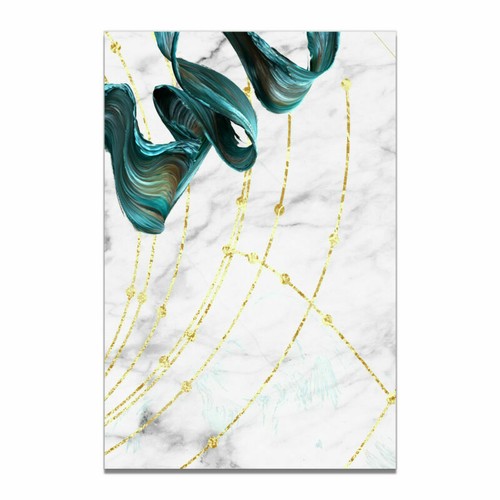 Blue Picture Abstract Modern Marble Wall Hanging Art Canvas Print Poster Decor - Picture 10 of 12