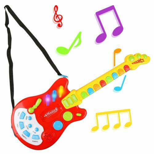 Electric Guitar Toy With Sound And Lights Music notes instrument