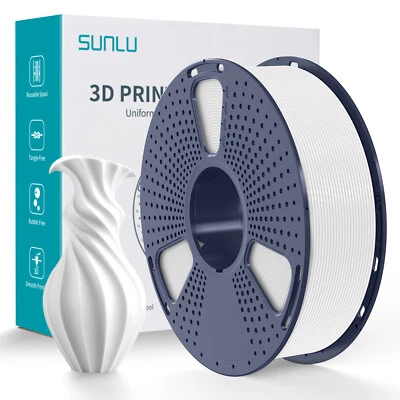SUNLU 1.75MM PLA Blanco Filamento Impresora 3D Consumibles Bobina 1KG