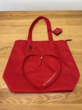 Victoria  s Secret Valentine's Day Red HEART PACKABLE Tote Shoulder Bag 2024 NWT