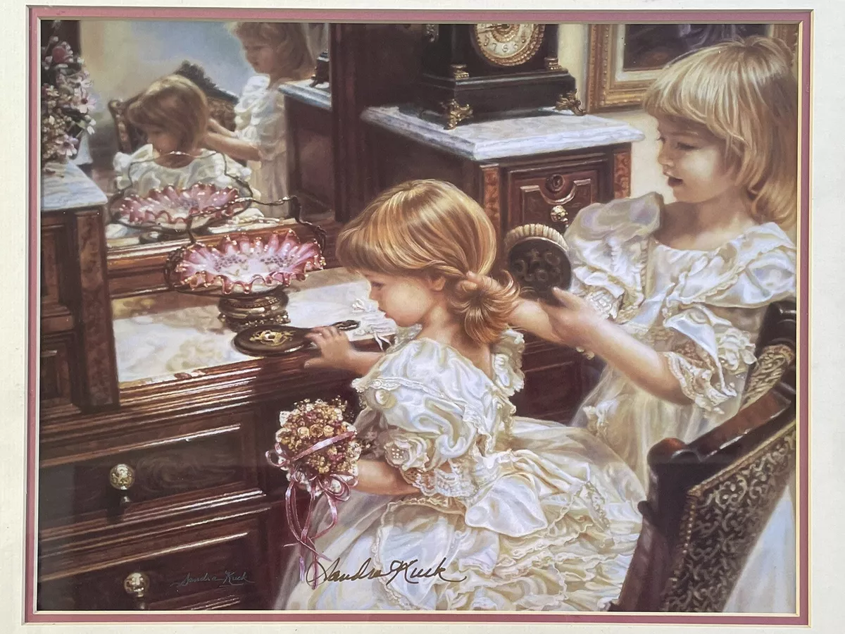 Little girl playing store dress up