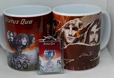 STATUS QUO : QUO & LIVE SET OF 2 11oz MUG + FREE KEYRING . LIMITED QUANTITY ****