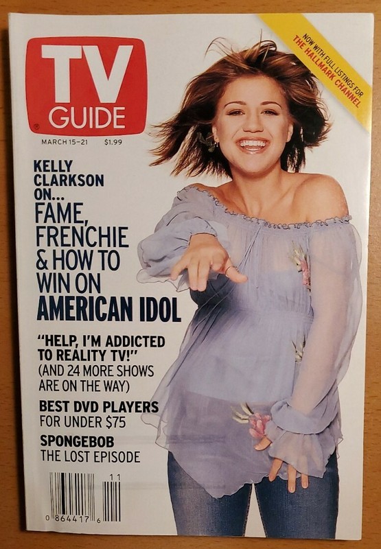 TV GUIDE 15-21 MAR 2003 ISSUE - KELLY CLARKSON "AMERICAN IDOL" COVER