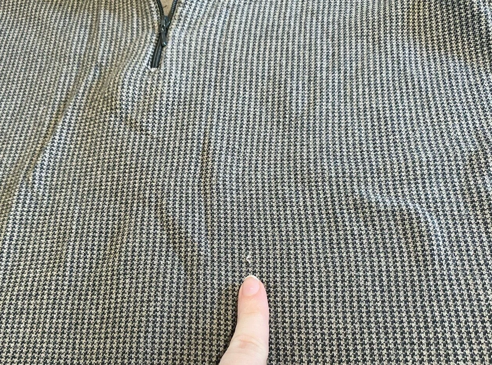 Pullover Woolrich Capa Base Mediana Manga Larga Cuarto Cremallera Gris Pata de Gallo Foto 4 de 4