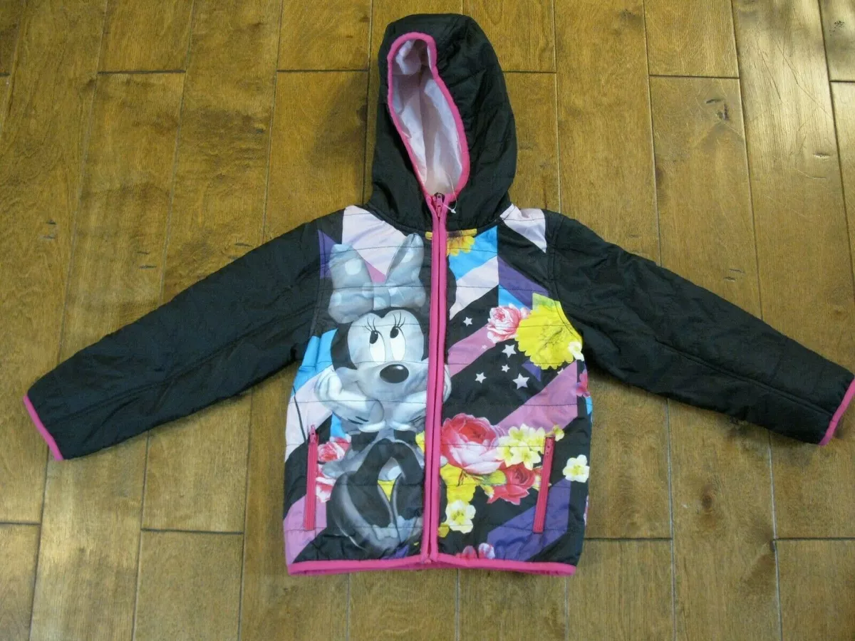 Disney Minnie Mouse Hooded Lightweight Girl s Jacket Coat Size 5 NWOT
