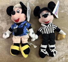Disney Mickey Mouse Tourist  Referee 9" Bean Bag Plush W/Tags