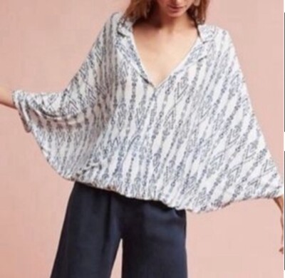 Anthropologie Postmark Kimono Style Top Aztec Southwestern Print Lagenlook XS/S