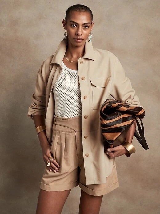 Suede shirt jacket best sale womens