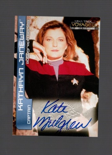 1999 SKYBOX STAR TREK VOYAGER CLOSER TO HOME KATE MULGREW #A1 AUTOGRAPH JANEWAY - Picture 1 of 2