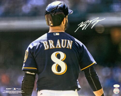 Brewers 07 ROY '11 NL MVP & All Star RYAN BRAUN Signed 16x20 Photo #7 AUTO - JSA