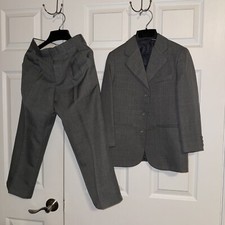 George Dress Suit Gray Jacket  Pleated Pants Boys Size 8 Perfect Condition