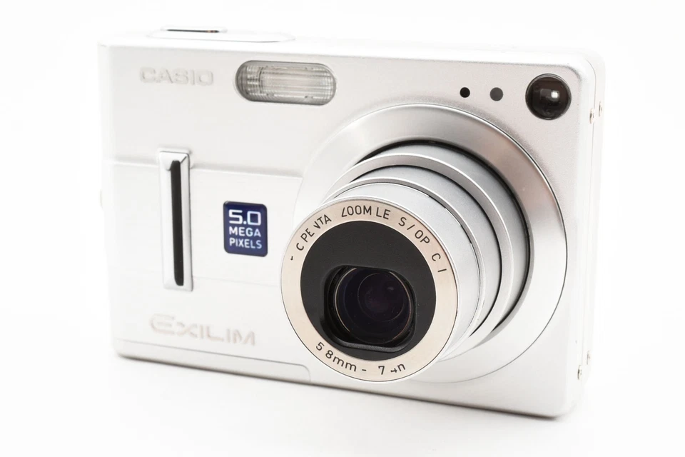 CASIO EXILIM ZOOM EX-Z55 Digital Camera 5.0MP Silver w/Case [Exc+++] Japan #B596 - Image 2 of 4