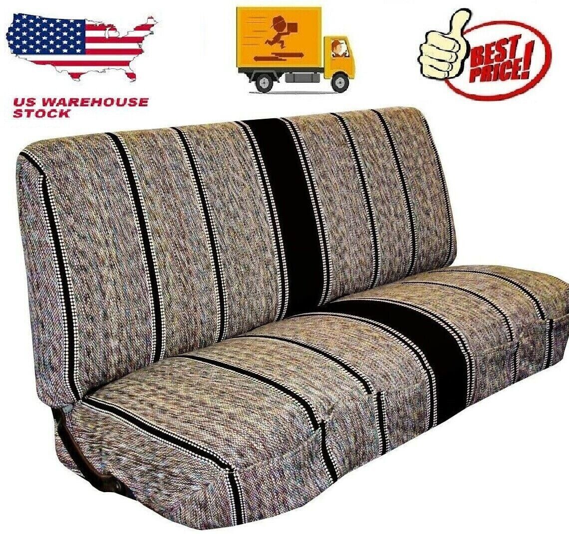 Mesh Black Seat Cover Fits Most Models 73-99 Chevy Full Size Truck Third Row Chi - Foto 2