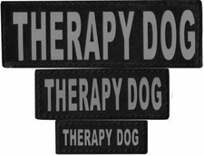 THERAPY DOG Patch Reflective Extra Label Tag for Dog Harness Service