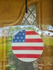 Wooden front door sign