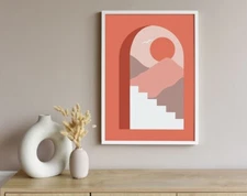 Abstract Illustration Minimalism Shapes Poster Premium Quality Choose your Size