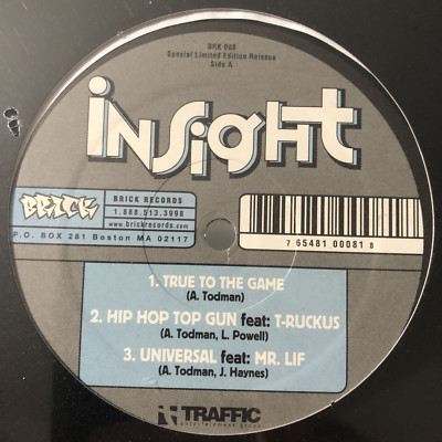 INSIGHT - TRUE TO THE GAME / UNIVERSAL (12'')  2000!!  RARE!!  T-RUCKUS + MR. LIF