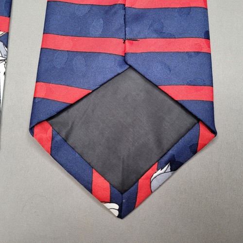Looney Tunes Mania Tie Blue Bugs Daffy Pepe Le Pew Taz Marvin The Martian 1995 - Picture 10 of 11