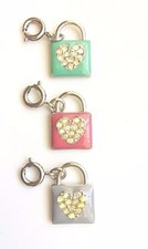 High Intencity Charm It HEART BAG Enamel Crystal Charm, RETIRED New